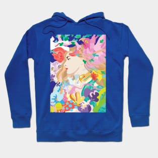 retro classic Alice in Wonder Garden Hoodie